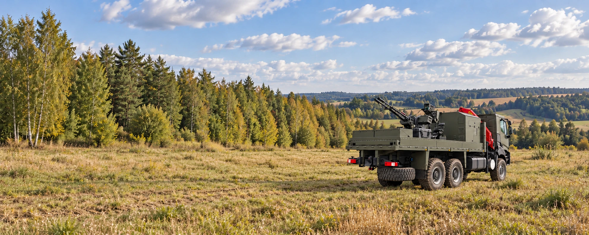 ZU-23-2 CERBER in a field beside woodland