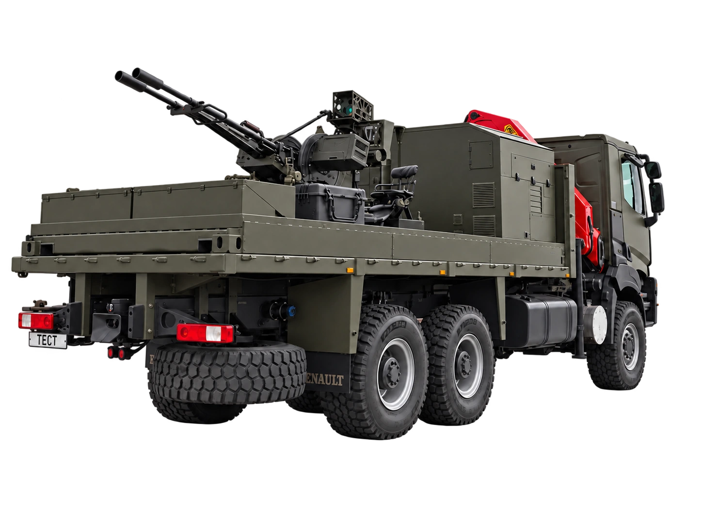 ZU-23-2 CERBER — Widok od tyłu — prawa strona